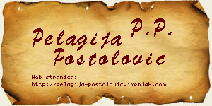 Pelagija Postolović vizit kartica